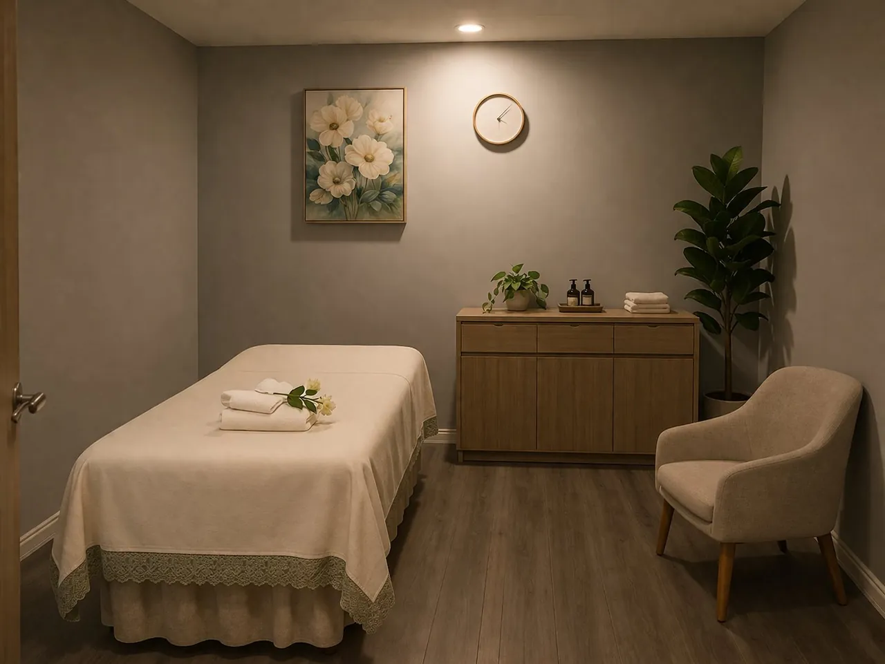 Comfortable, private massage room at Golden SPA Massage near Laguna Woods, CA