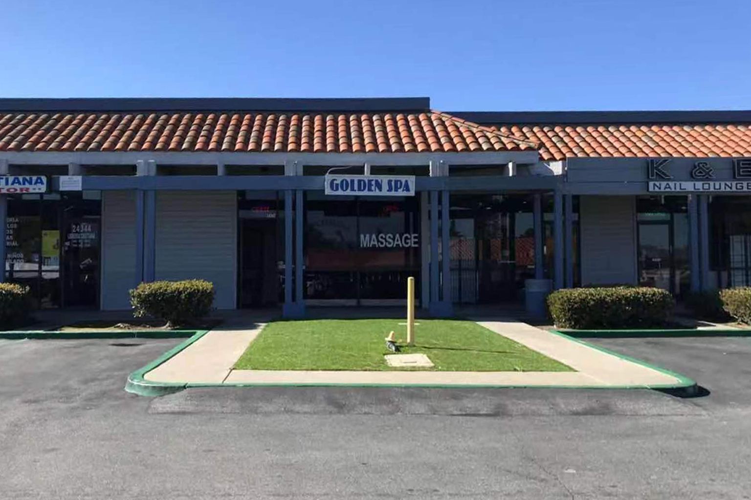 The front entrance of Golden SPA at Forest Ridge Plaza — 24342 Muirland Blvd, Lake Forest CA